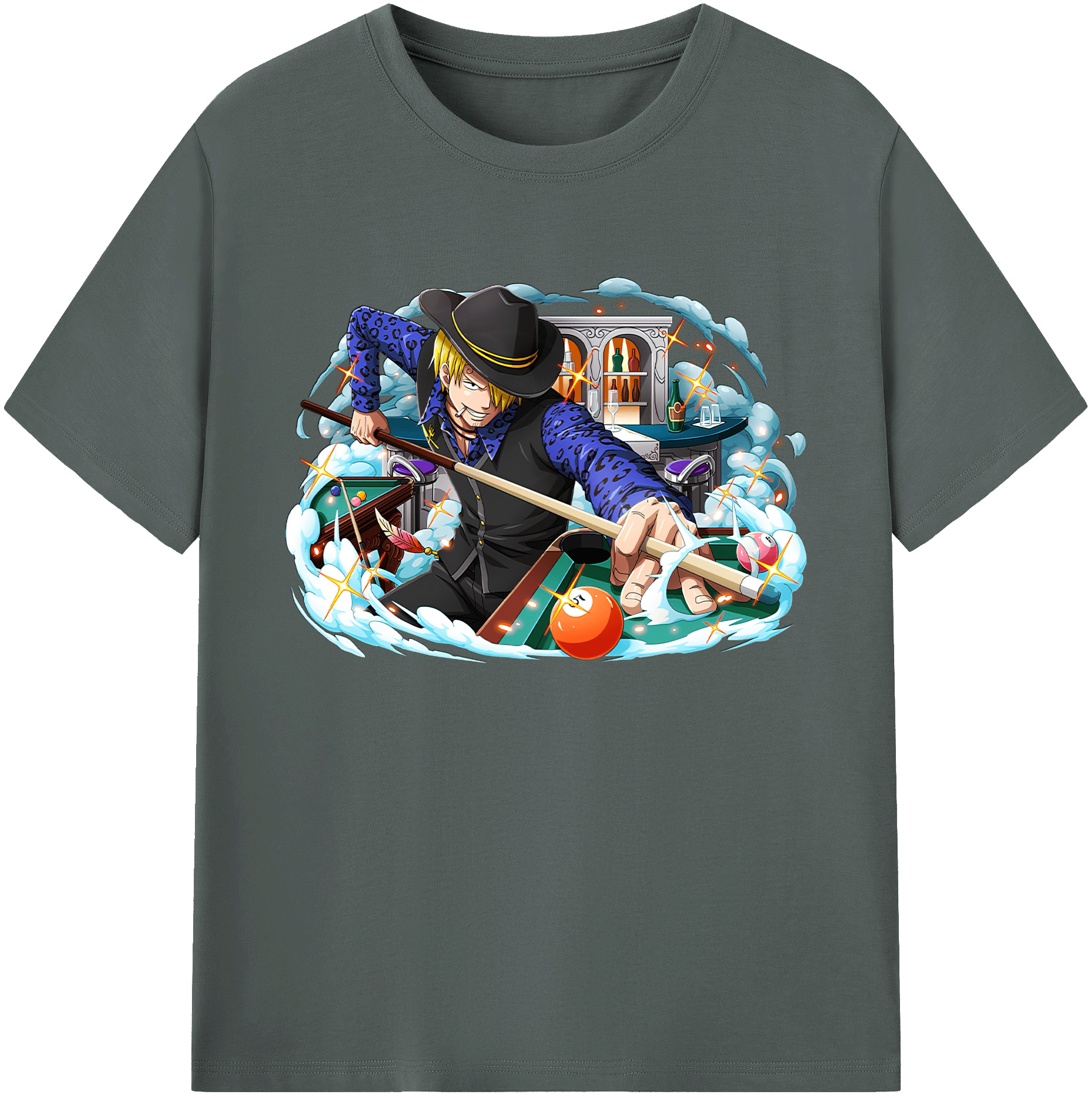 （画像用） ワンピース サンジ ONE PIECE Sanji 綿100％ メンズ半袖Tシャツ｜肌触りやわらか＆通気性